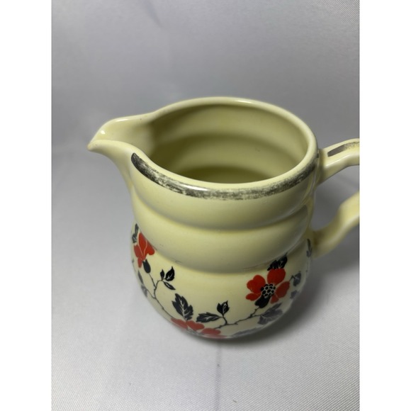 🌸Hall's Superior Quality Red Poppy Sugar & Creamer & Tea Pot With Lids - Picture 9 of 15